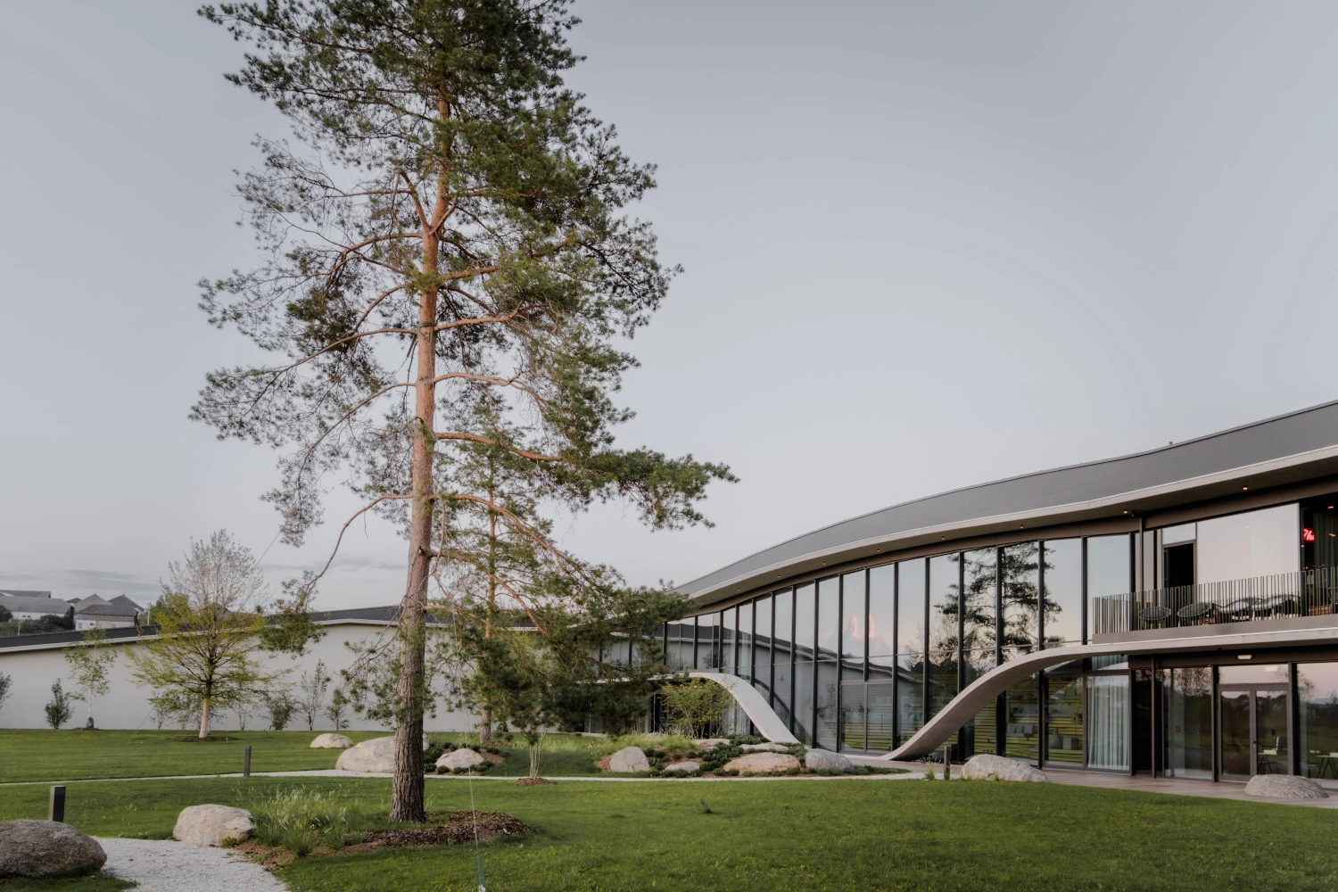 Two trucks in a construction site