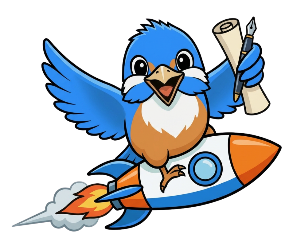 Zealie on rocket traveling through roadmap